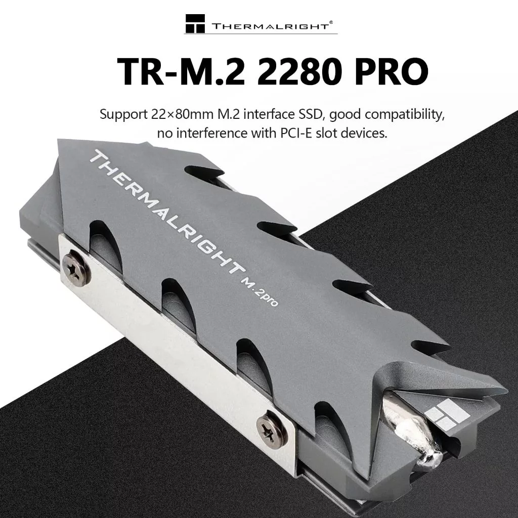 Thermalright M.2 2280 SSD ฮีทซิงค์อลูมิเนียม 8 มม. Heatpipe Cooling ประสิทธิภาพสูง Double Side แผ่นความร้อนสําหรับ M.2 2280 SSD