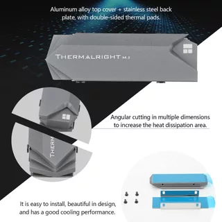 Thermalright M.2 2280 SSD ฮีทซิงค ์ อลูมิเนียมอัลลอยด ์ SSD Solid-state Hard Drive Disk ฮีทซิงค ์ Cooling สําหรับ M.2 2280 Cooler