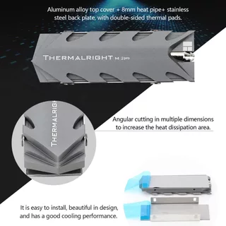 Thermalright M.2 2280 SSD ฮีทซิงค ์ อลูมิเนียมอัลลอยด ์ SSD Solid-state Hard Drive Disk ฮีทซิงค ์ Cooling สําหรับ M.2 2280 Cooler
