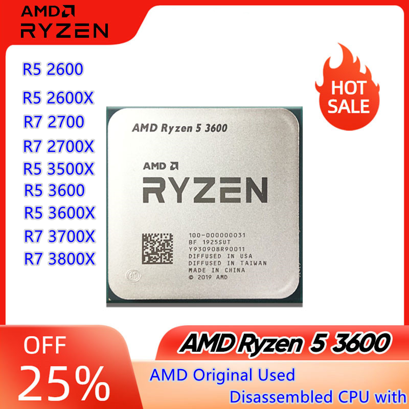 AMD Ryzen 5 2600 R5 2600X 3600X 3500X R7 3800X 3700X 2700X 2700 Quad-Core Quad-Thread CPU โปรเซสเซอร