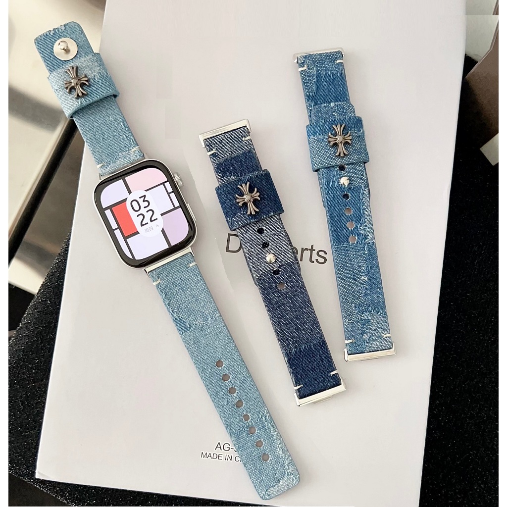 Denim Strap For สาย Huawei watch Fit 5 Strap Cloth Huawei watch Fit 5 Pro สาย Huawei Watch Fit 4 สาย Retro Wristband สาย Huawei Watch Fit 4 pro Strap สาย Huawei Fit3 Strap Smart Watch Huawei Fit 4 Pro สาย Huawei Watch Fit 3 Strap Huawei Fit 5 สาย