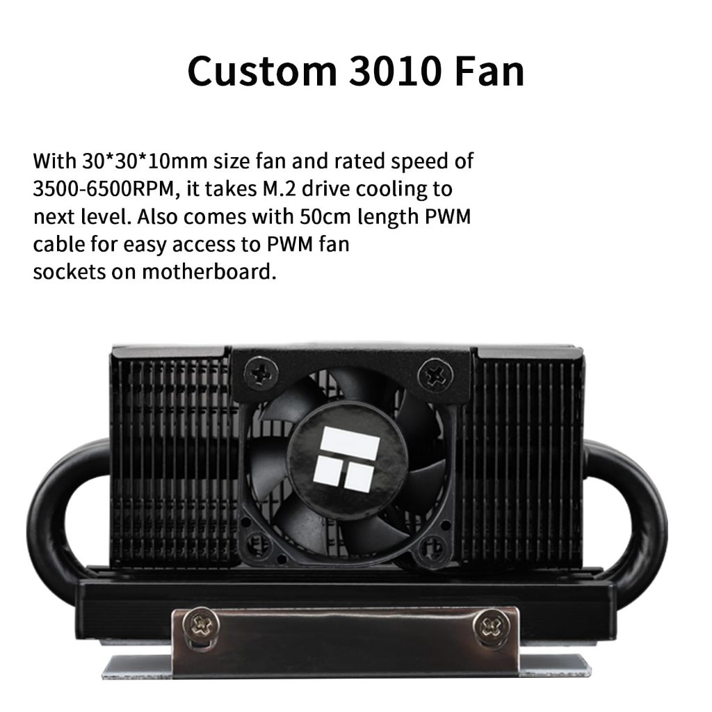 Thermalright HR-10 PRO m.2 2280 SSD Cooler พัดลม 4 ท่อความร้อนสีดํา M2 2280 SSD ฮีทซิงค์ Cooler ความร้อนสองด้านอ่างล้างจานความร้อนซิลิโคน Pad สําหรับ m.2 2280 SSD - รูปที่ 3