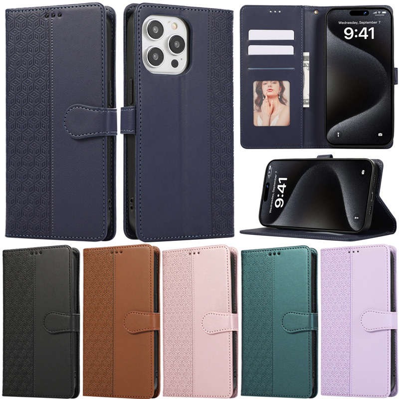 หรูหราสําหรับiPhone 17 Air 15 Pro Max 16 Plus 17 Pro Max 15 Plus 16 Pro Max 14 Plus 16E 14 Pro Max Retroกระเป๋าสตางค์หนังPUนุ่มช่องใส่การ์ดผิวป้องกันพลิกฝาครอบกรณี