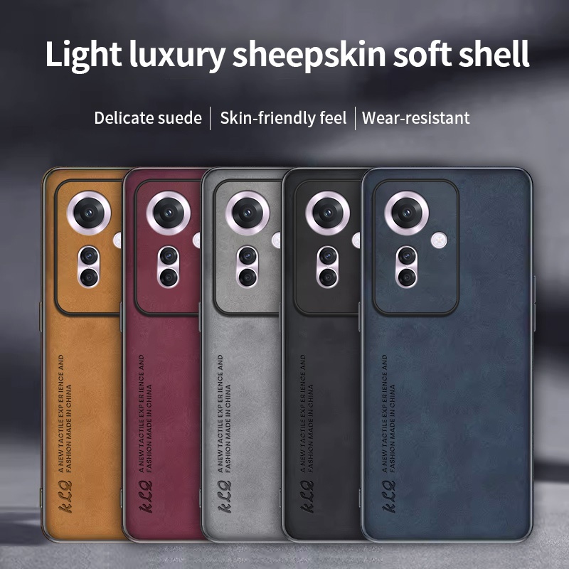 เคส OPPO Reno 11F 5G สำหรับ OPPO Reno 11F 5G (CPH2603)【กล้องหนังแกะปกป้องที่แม่นยำฝาครอบเคสโทรศัพท์นักธุรกิจ】