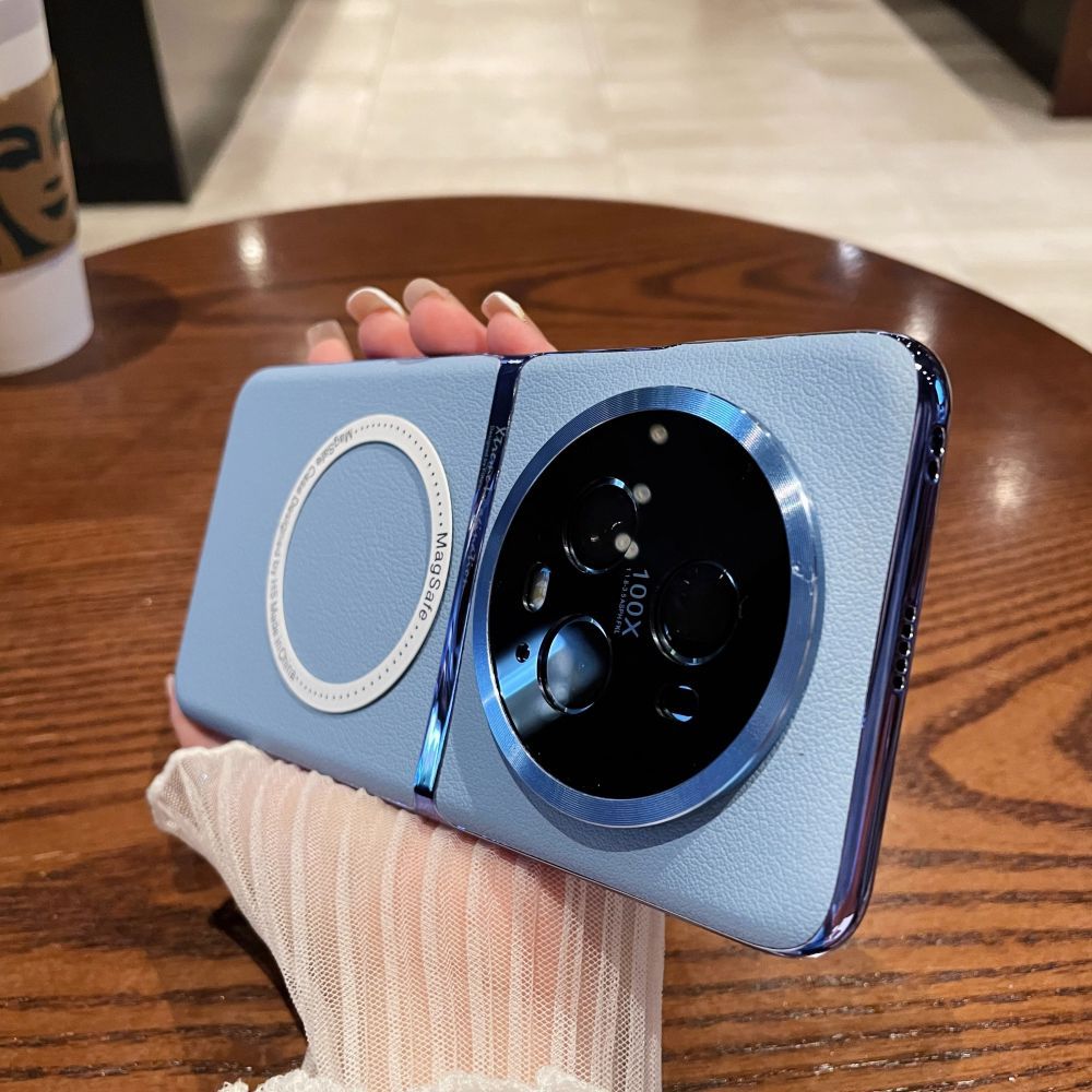 สําหรับ Vivo x100 Pro x100 ultra กรณีแม่เหล็กชาร์จไร้สายหนัง Hard plaiting สําหรับ Vivo X 100 x100s 