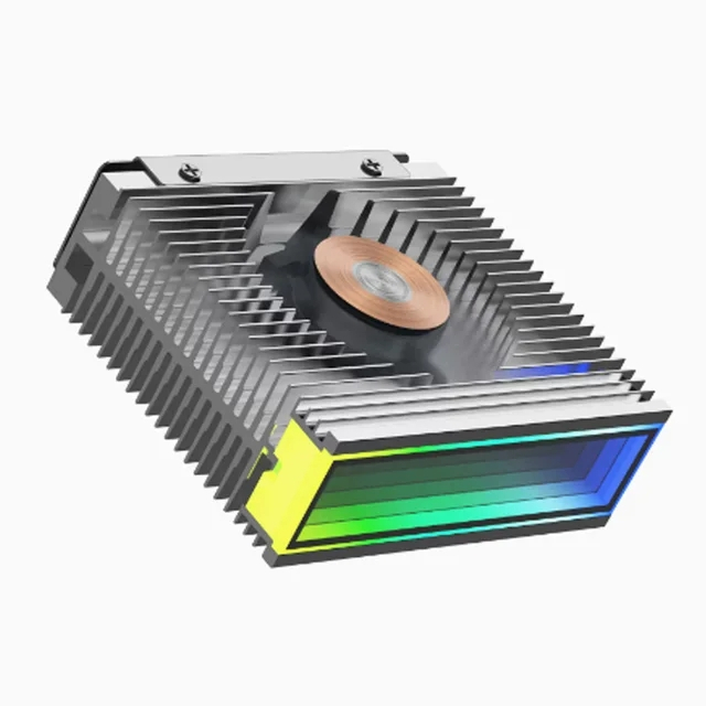 Ssd Cooler M.2 S50 Infinity Mirror 2280 Top Infinity ARGB Dual PWM Fans Jungle Leopard
