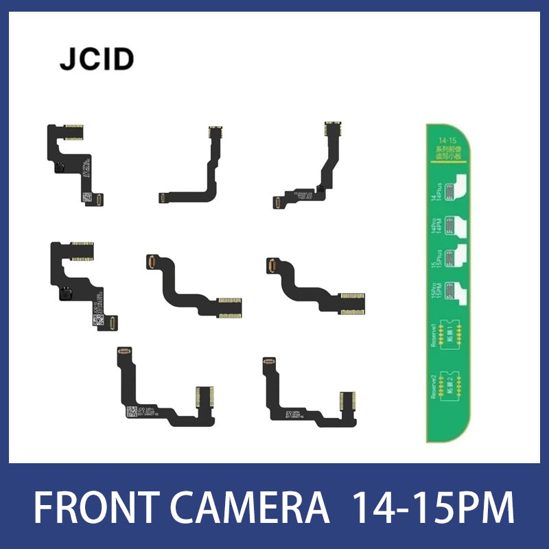 Jcid JC กล้องด้านหน้า Flex Cable และ Adaptor Board สําหรับ iPhone 14-15 PRO Max กล้องด้านหน้าซ่อมเครื่องมือใช้ V1SE หรือ V1S PRO