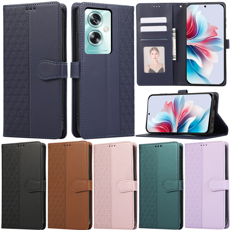 หรูหราปลอกสําหรับoppo A79 5G A98 A78 A54 A74 5G A18 A38 A58 A57 A77 2022 A57S A77S A76 A96 4G Realme 11X 5G Realme 12 Pro + 12 Pro + 12F + กระเป๋าสตางค์หนังกรณีF + กรณีกรณี