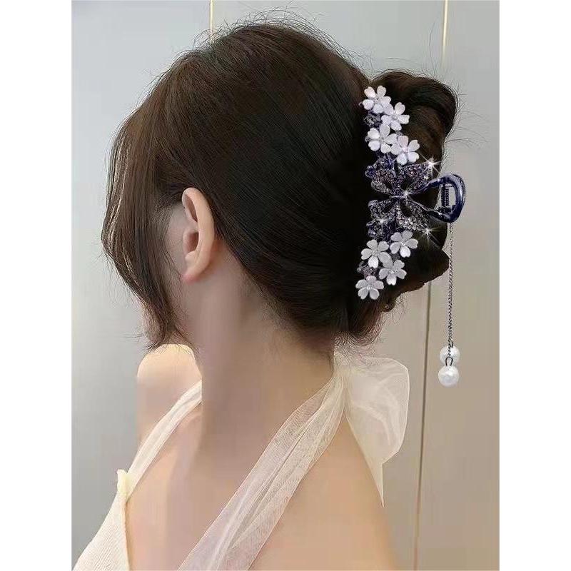 โลหะเพชรผีเสื้อคลิปผมแผ่นป้องกันการลื่นไถลผมฉลามคลิปขนาดใหญ่กิ๊บสาวอุปกรณ์ผม