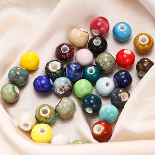 St.kunkka 6 8 10 มม.10/50 ชิ้นลูกปัดเซรามิคผสมสีลูกปัด Handm…