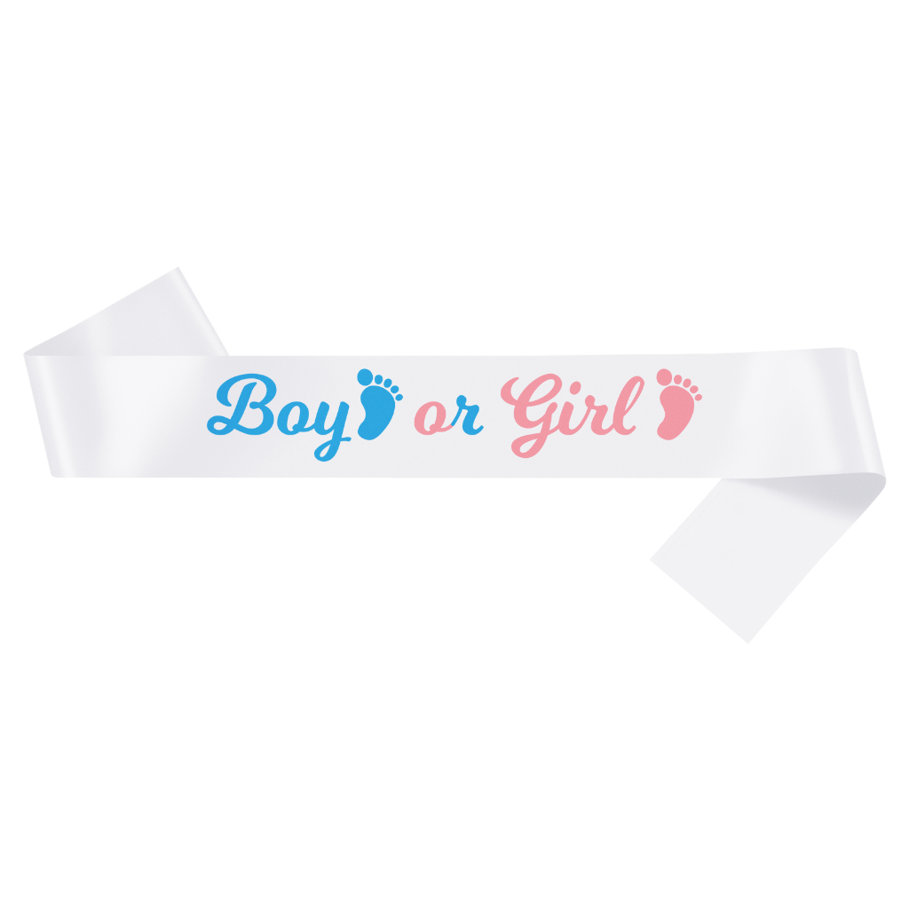 Boy or Girl Sash Baby Shower เพศเปิดเผยของตกแต ่ งงานปาร ์ ตี ้
