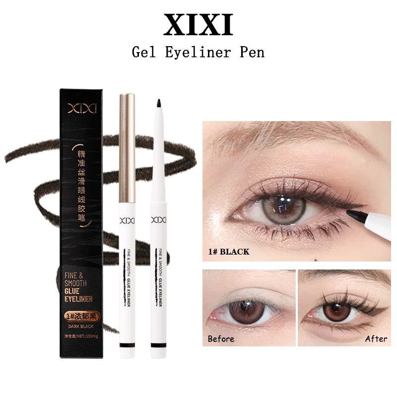 Xixi ปากกาเจลสี 1.5 มม. Nib Soft Smooth ติดทนนาน Smudgeproof เริ่มต้นใช้งานง่ายกันน้ํา Sweatproof Eye แต่งหน้า NO.D831
