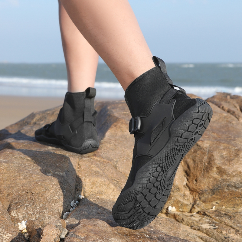 สต็อกพร้อม!ว่ายน้ํารองเท้า High-Top รองเท้าดําน้ํารองเท้าผู้ชายผู้หญิง Anti-Cut Quick-Interfound Stream-Up รองเท้า Anti-Slip Anti-