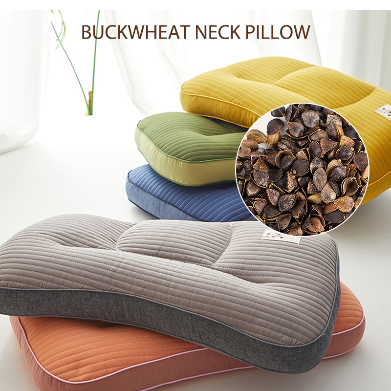 หมอน pillow เปลือกบัควีท หมอนปากมดลูก Cervical Ergonomic Pillow ล้วน 40*60cm
