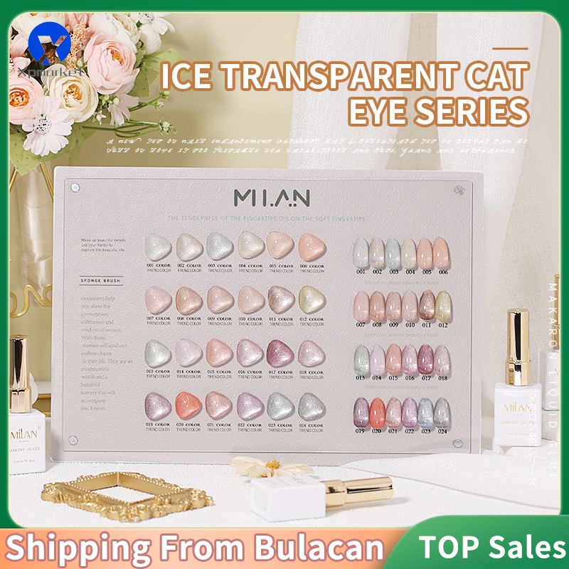 [พร้อมแผนภูมิ] Xpmarket 24 สีชุดกระพริบ Glitter สะท้อนแสงดิสโก้เพชรเล็บชุดสําหรับร้านเจลแต่งเล็บและเ