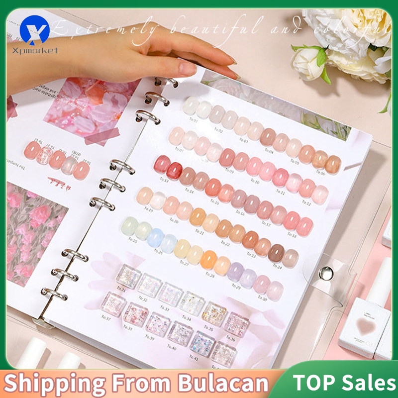 [พร้อมแผนภูมิ] Xpmarket ใหม่ 42 สี Cherry Blossom ชุดยาทาเล็บโปร่งแสงชุดเล็บสําหรับร้านเจลแต่งเล็บแล