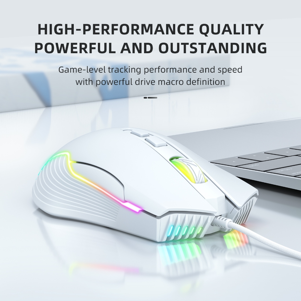 ONIKUMA CW905 RGB Wired Gaming Mouse เมาส์เกมมิ่ง ออฟติคอล ความแม่นยำสูงป มีแสงไฟ RGB