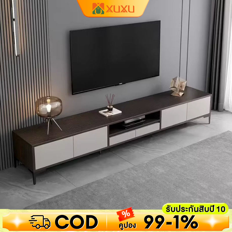 XUXU ชั้นวางทีวี 180/140cm ตู้วางทีวี สไตล์โมเดิร์น ชั้นวางทีวี 75/65/60/50 นิ้ว พร้อมลิ้นชัก มีให้เลือก 2 แบบ TV Brackets