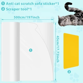🐱🐱สติ๊กเกอร์กันแมวข่วน🐱🐱 45*500cm แผ่นสติ๊กเกอร์ฟิล์มป้องกันแมวข่วน 1 ม้วน แผ่นพลาสติกกันข่วน ป้องกันแมวเบาะ อุปกรณ์แมว