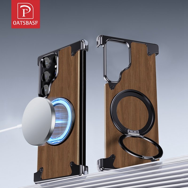 Oatsbasf เคสโทรศัพท์มือถือ กรอบโลหะ กันกระแทก บางพิเศษ ลายเครื่องบิน สําหรับ Samsung Galaxy S24 Ultra / S25 Ultra