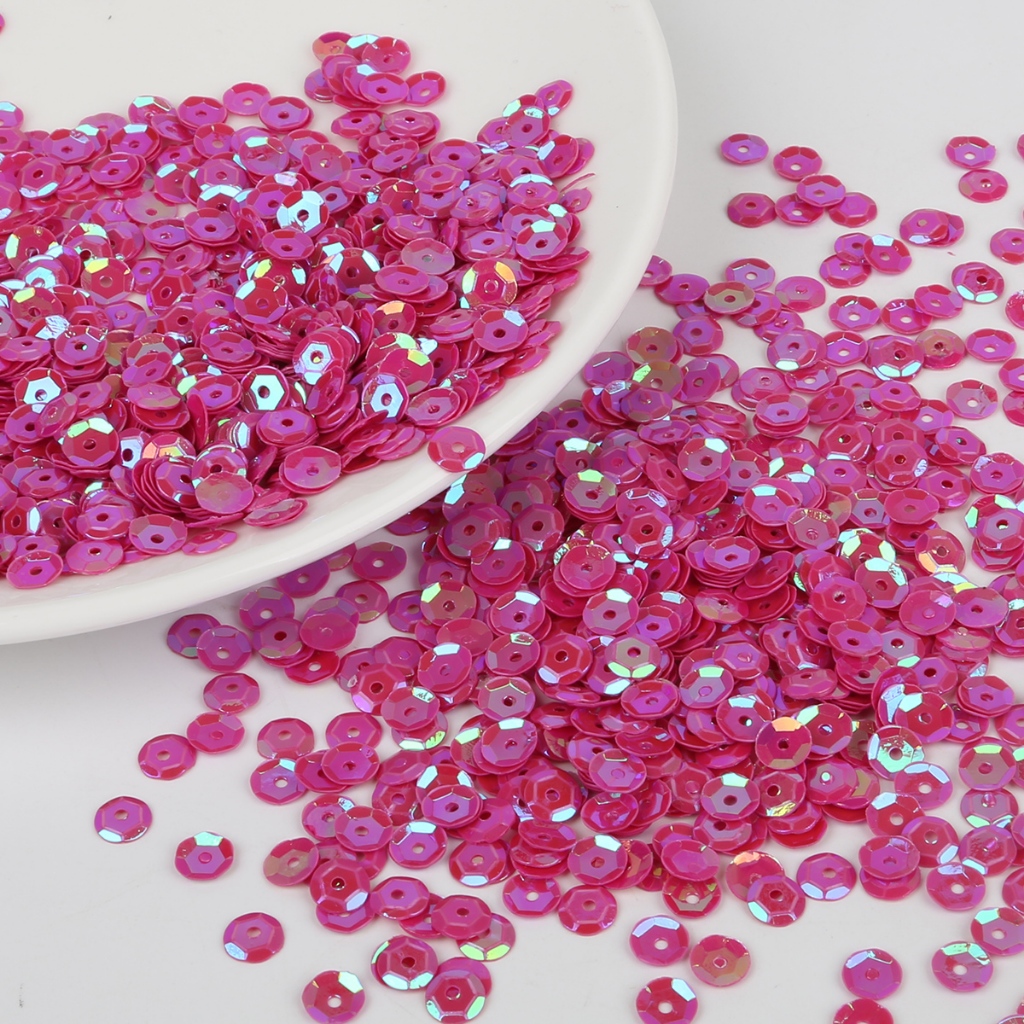 20 กรัม/ถุง (approx 1200 ชิ้น) สีเงา Dia 6 มม.รอบ Sequins Spacer สําหรับผู้หญิง DIY เล็บหัตถกรรมชุดเสื้อผ้าตกแต่ง - รูปที่ 5