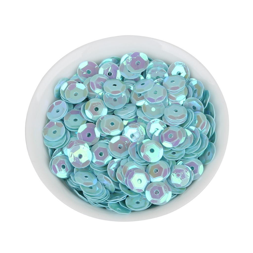 20 กรัม/ถุง (approx 1200 ชิ้น) สีเงา Dia 6 มม.รอบ Sequins Spacer สําหรับผู้หญิง DIY เล็บหัตถกรรมชุดเสื้อผ้าตกแต่ง - รูปที่ 3