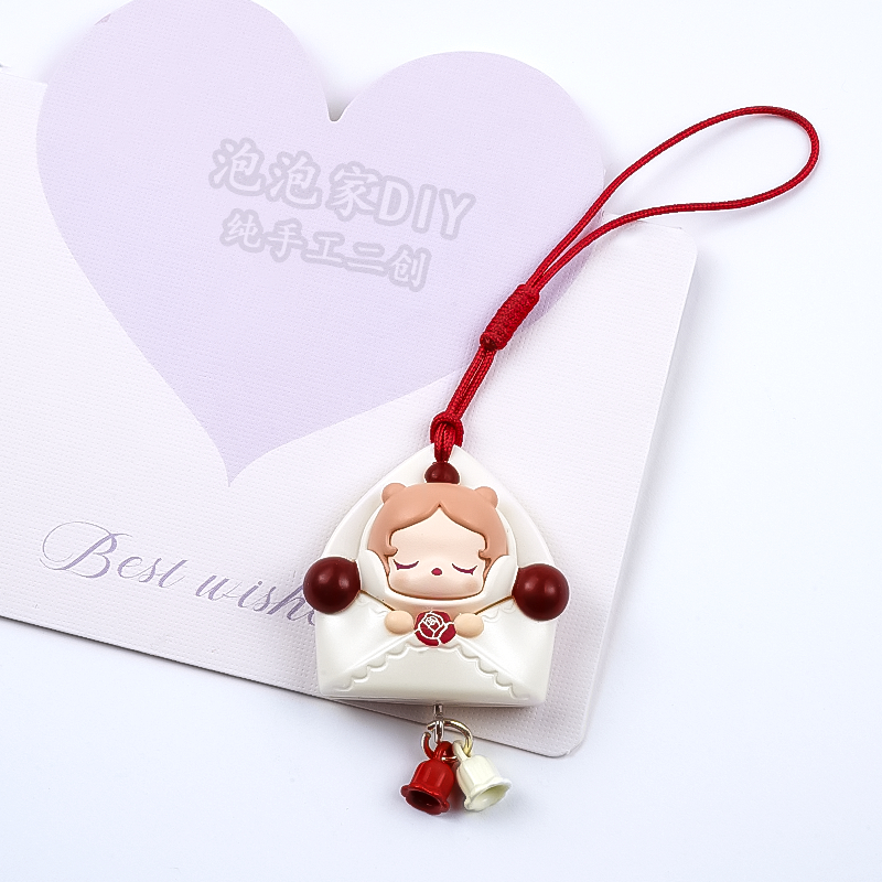 ป๊อปมาร์ทของแท้ ยอดนิยมน่ารักสร้างสรรค์ลูกปัดกระเป๋าถือจี้พวงกุญแจโทรศัพท์มือถือ