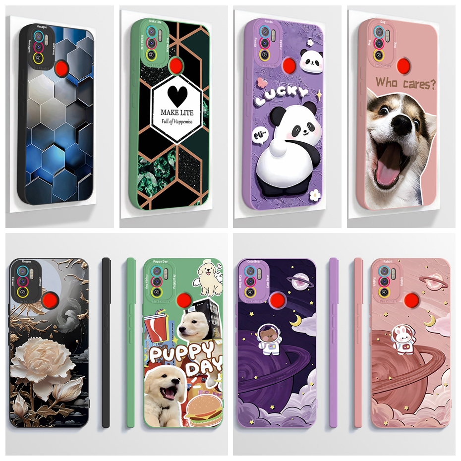 สําหรับ Tecno Spark 5 Air Spark 6 Air KE6 กรณีความงามสแควร์ซิลิโคนเหลวนุ่มปลอกเต็มกล้องเลนส์ Protector ฝาครอบกันชน