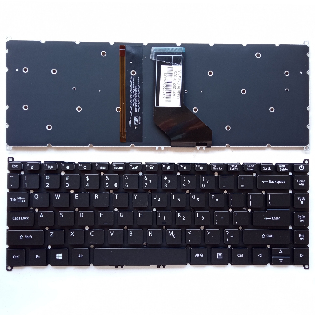 สําหรับ Acer A314-41 TMP40-51 TMP414 N18P4 P214 US Backlit คีย์บอร์ด