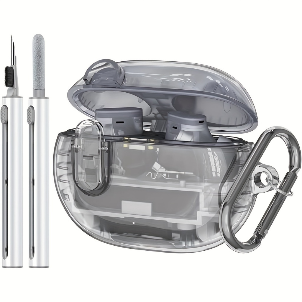 เคส Beats Studio Buds/Studio Buds Plus แบบใส 2021/2023 พร้อมชุดทําความสะอาด, ฝาครอบเคสป้องกัน Secure