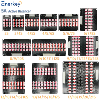 Enerkey Active Balance LiFePo4 Li-ion NMC บอร์ดเเอคทีฟบาลานซ์ Active Equalizer Balancer 3--21S 5A