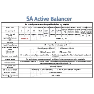 Enerkey Active Balance LiFePo4 Li-ion NMC บอร์ดเเอคทีฟบาลานซ์ Active Equalizer Balancer 3--21S 5A