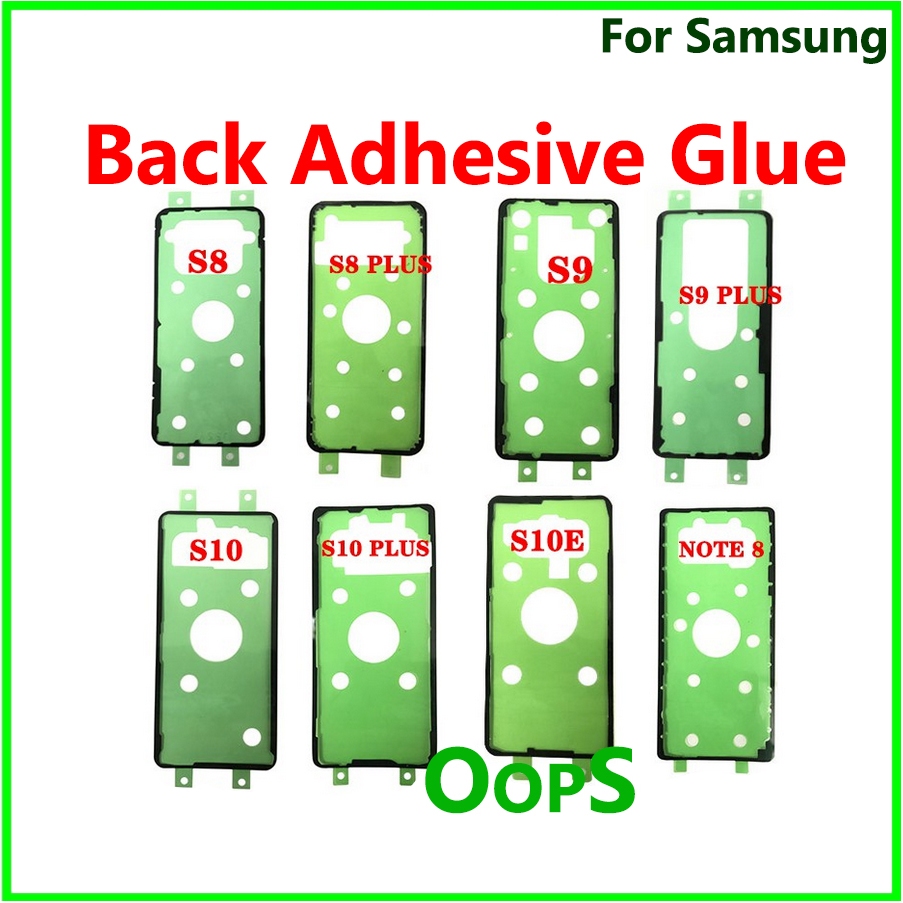 SAMSUNG โทรศัพท์ฝาหลังแบตเตอรี่สติกเกอร์กันน้ํากาวสําหรับSamsung S6 S7 Edge S8 S9 S10 Plus S10Eหมายเหตุ8ใหม่
