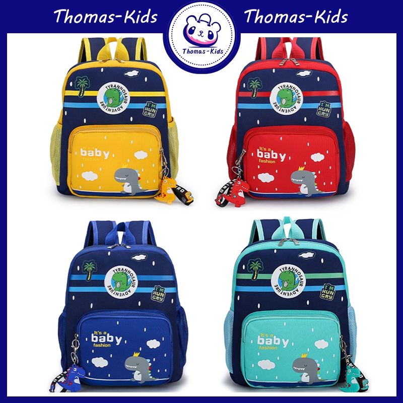 [THOMAS KIDS]แฟชั่นใหม่เด็กกระเป๋านักเรียนการ์ตูนไดโนเสาร์ความจุขนาดใหญ่สำหรับเด็กหญิงกระเป๋าเป้สะพายหลัง