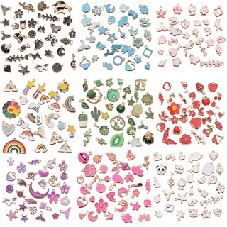 St.kunkka 10 ชิ้นผสมน้ำมันหยดจี้ผลไม้สัตว์ทะเลจี้ DIY สร้อยข้อมือสร้อยคอเครื่องประดับ