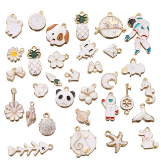 St.kunkka 10 ชิ้นผสมน้ำมันหยดจี้ผลไม้สัตว์ทะเลจี้ DIY สร้อยข้อมือสร้อยคอเครื่องประดับ
