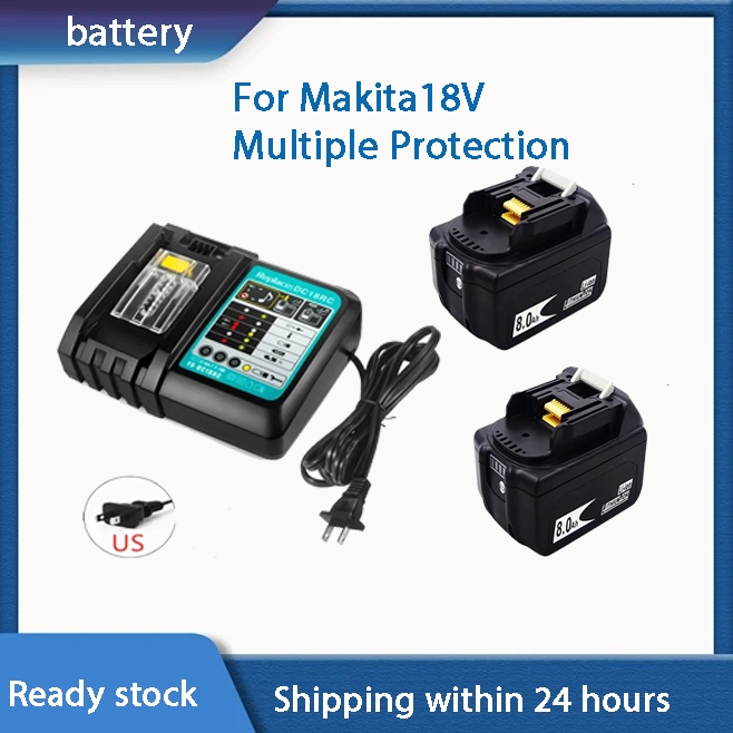 Makita 18V 8000mAh แบตเตอรี ่ ลิเธียมไอออน 18V และเครื ่ องชาร ์ จ DC18RC 3A