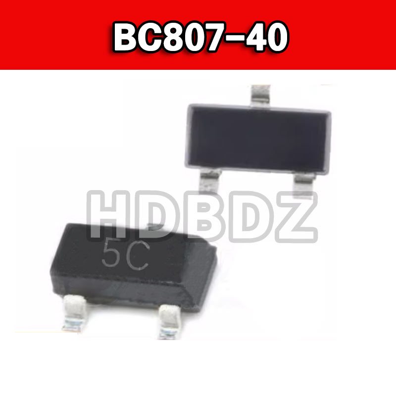100pcs BC807-40 5C SOT23 45V 500mA BC807 ทรานซิสเตอร์ PNP Triodes IC SMD