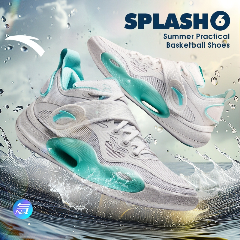 ANTA Splash 6 เคลย์ทอมป์สัน รองเท้าบาสเกตบอล นักฆ่าปูนซีเมนต์ การสนับสนุนที่ระบายอากาศ 112421108