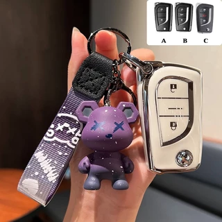 เคสกุญแจรถยนต์ Toyota 2 ปุ่ม 3 ปุ่ม สำหรับ Toyota Hilux Revo/Altis ปี 2014- 2019 ปลอกกุญแจรถยนต์ Toyota corolla Altis 2010