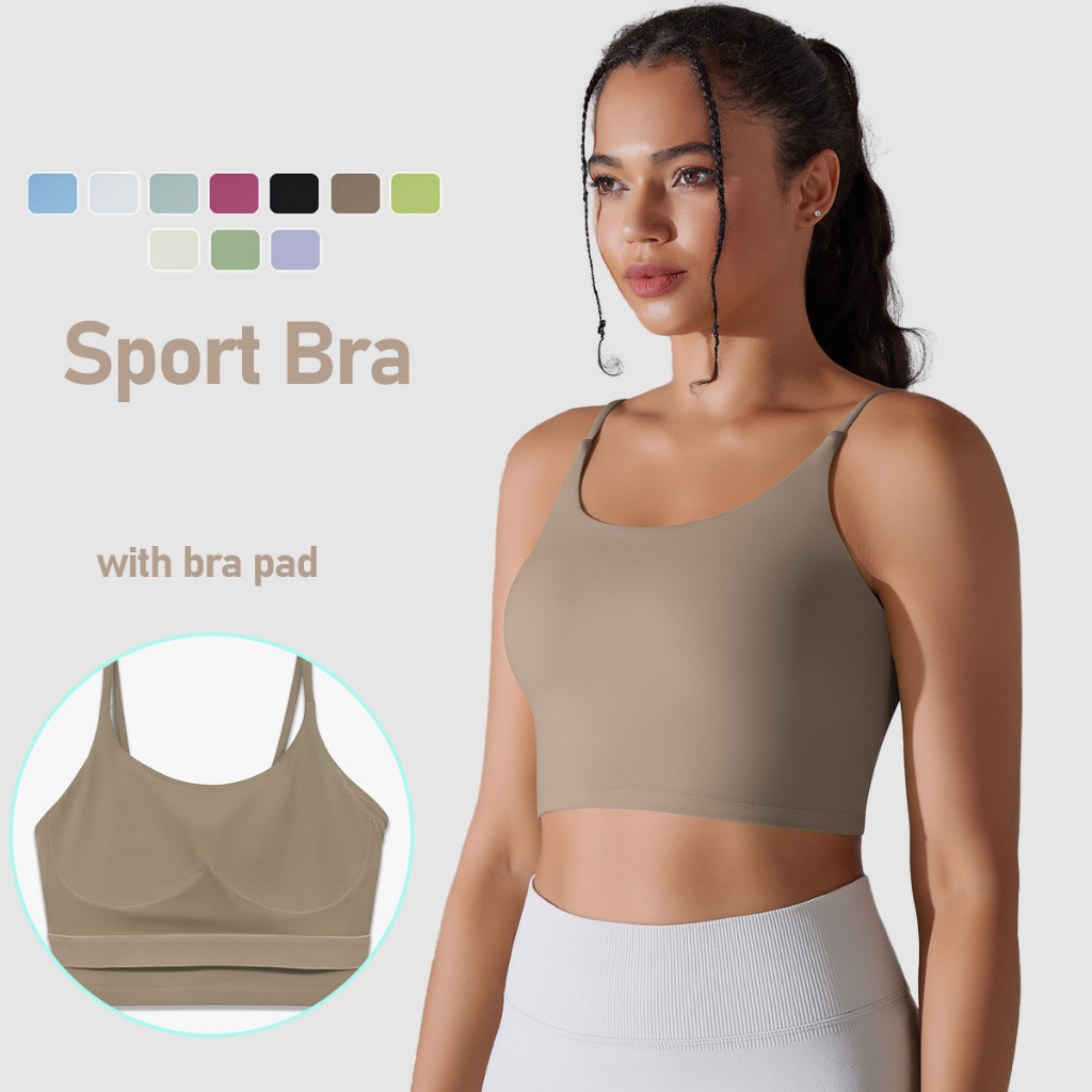 Nessaj ผู ้ หญิงโยคะ Bra แผ ่ นคงที ่ กีฬา Bra ความเข ้ มสูงกีฬาฟิตเนสสวมใส ่ Sportsbra