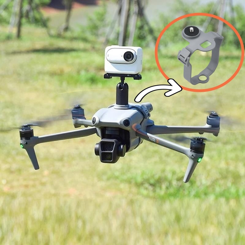 สําหรับอะแดปเตอร ์ ยึดด ้ านบน DJI AIR3 สําหรับ DJI ACTION และกล ้ องกีฬาอื ่ นๆ อุปกรณ ์ เสริมคลิปขยายคงที ่