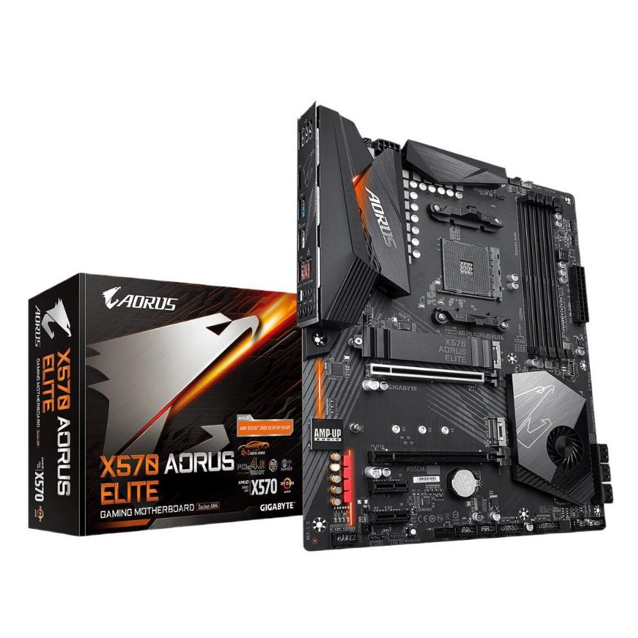 Gigabyte X570 AORUS ELITE เมนบอร์ด AM4 ATX สําหรับ Ryzen 5700X 5800X DDR4 4733(OC)Mhz 128G เมนบอร์ด 