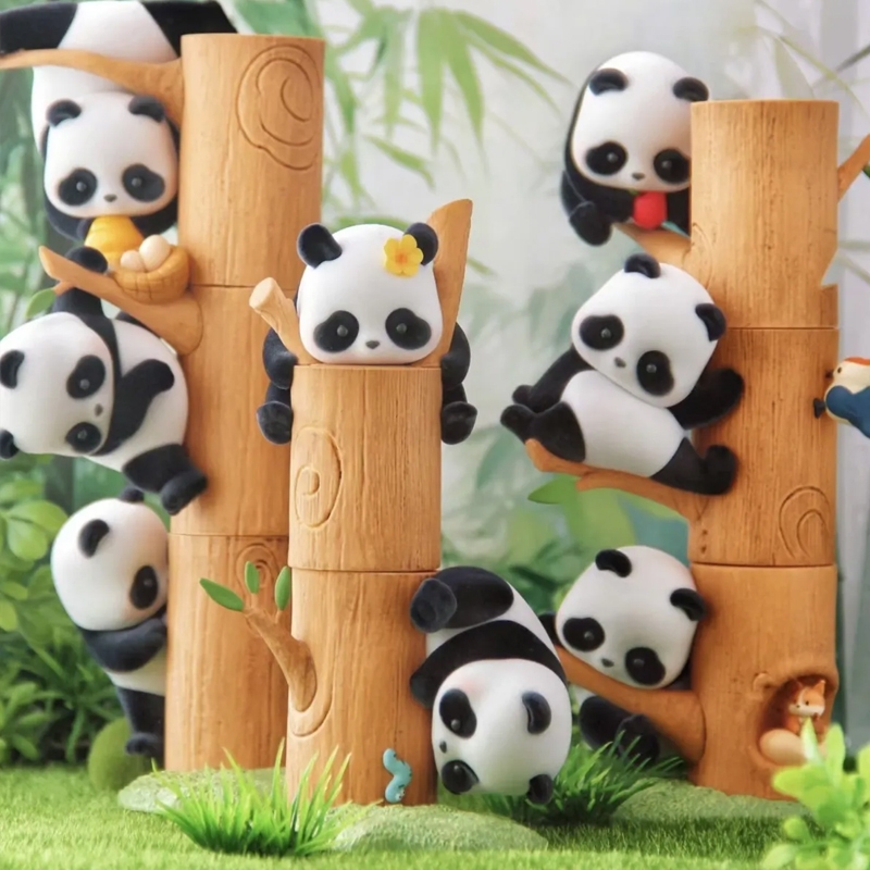 52TOYS Panda Roll Fruit Tree Climbing Series Action Figure Doll Desktop Decorative 52toys ของเล่น