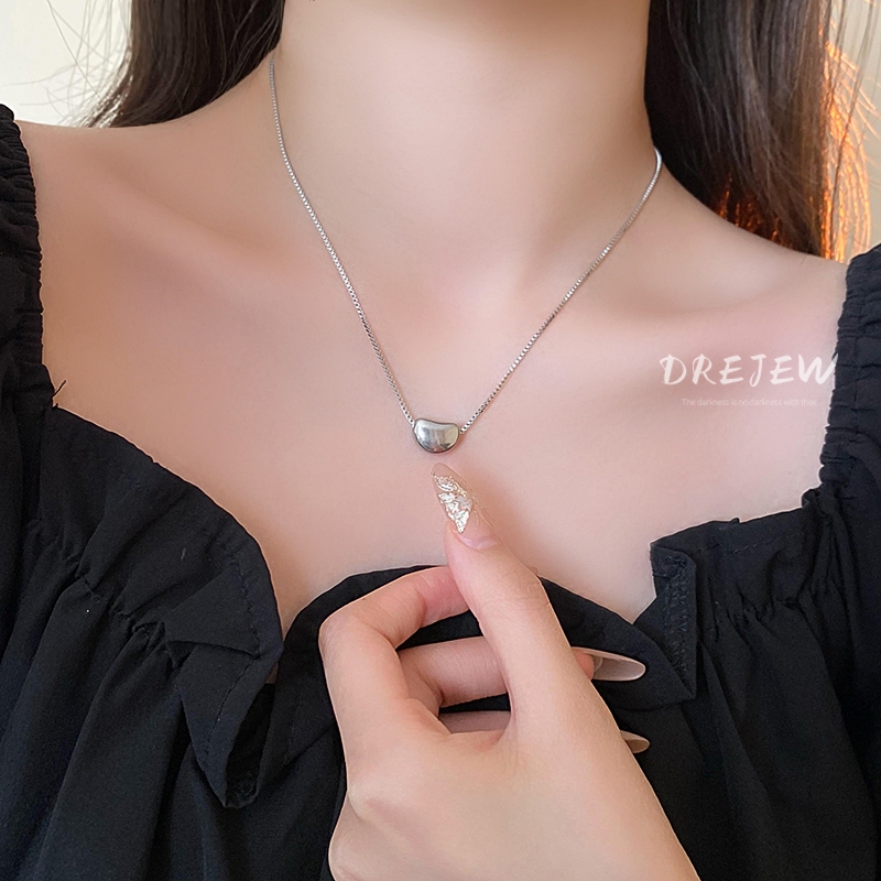 เดรช สร้อยคอเหล็กไทเทเนียมเกาหลีอะคาเซียถั่วจี้กระดูกไหปลาร้าโซ่อินเทอร์เน็ตคนดังอารมณ์เรียบง่ายเค้นคอเครื่องประดับคอสไตล์เย็น