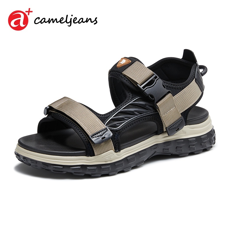 Cameljeans ผู้ชายรองเท้าแตะกันลื่นกลางแจ้งรองเท้าชายหาดลำลองแบบนุ่ม