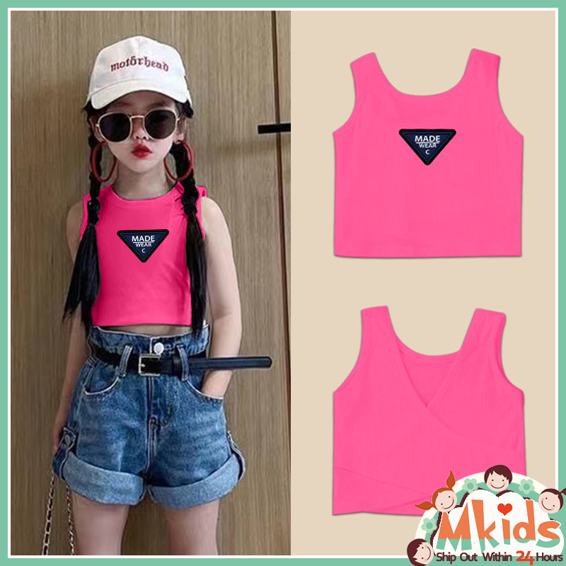 [MKIDS Fashion] เด็กหญิงอายุ 2-10 ปีเสื้อกั๊กเกาหลีฤดูร้อนเด็กเสื้อกั๊กแขนกุด