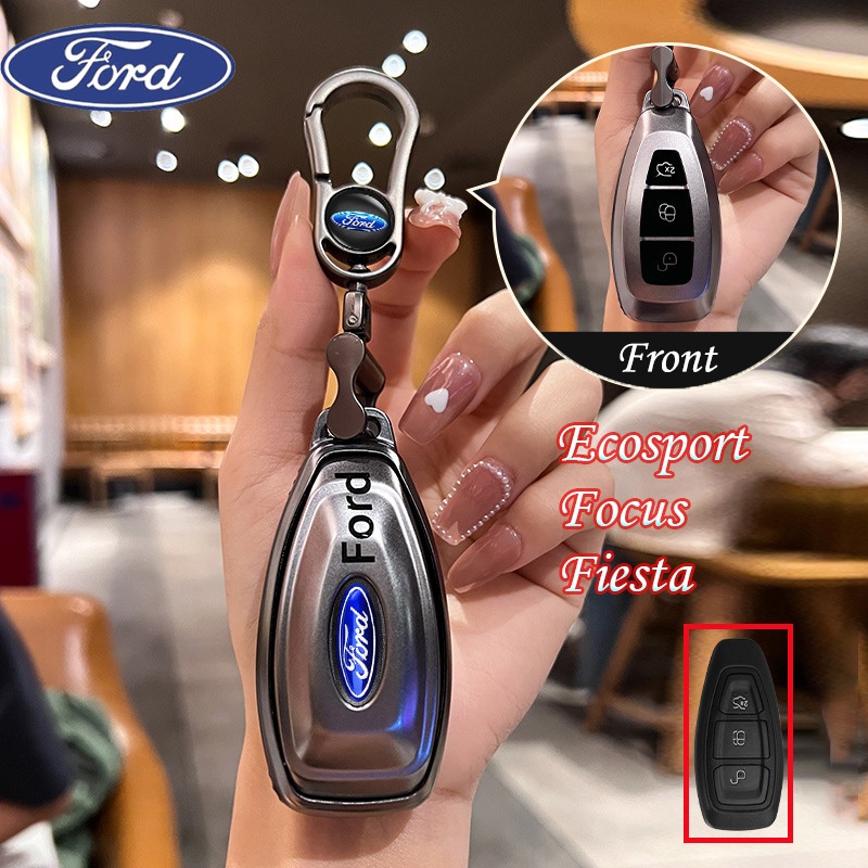 เคสกุญแจ Ford High-end สําหรับ Ford FOCUS/ECOSPORT/FIESTA พวงกุญแจปกกุญแจแบบรวมทุกอย ่ าง