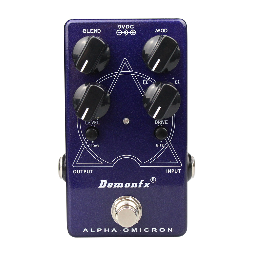 ใหม ่ Demonfx Alpha Omicron Bass Effect Pedal พร ้ อมฟังก ์ ชั ่ นการบิดเบือน