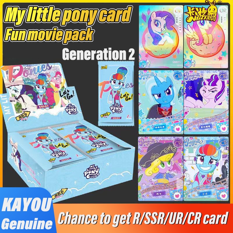 150 ชิ้น My Little Pony มิตรภาพตลอดกาลการ์ด Pinkie Pie CR Fluttershy SSR การ์ดแพ็คสำหรับเด็กผู้หญิงของขวัญวันเด็ก